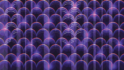 Obraz premium Neon Arc Pattern – Futuristic Glowing Seamless Background