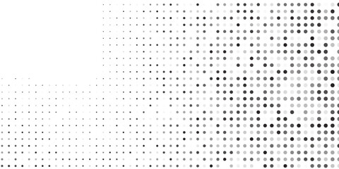 Simple dot halftone gradient texture. Vanishing polka dot background. Repeating dots gradation pattern vector abstract simple art