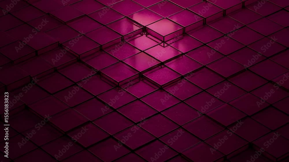 Poster abstract magenta colored cubes patterned texture on a diagonal perspective