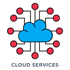 SINGLE ICON CLOUD SERVICE, ICON LINE COLOR