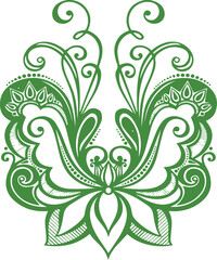 Beautiful flower art and mandala vector design