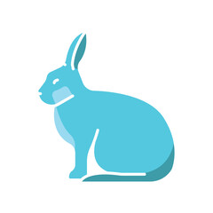 arctic hare color flat icon for digital and print projects. Arctic animals.