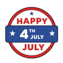 USA Independence Day sign with a red vector stamp for sale, perfect for your Fourth of July business illustration or warning symbol