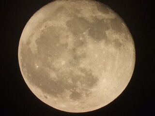 full moon over black