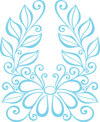 Beautiful flower art and mandala vector design