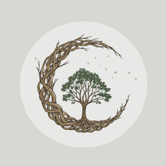 vector tree with roots
