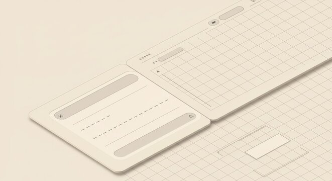 Beige gridded notebook page