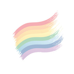 Pennellata vettoriale trasparente colori del pride