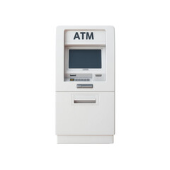 Realistic and Modern ATM Machine for Cash Withdrawal with Clear Display and User Interface Transparent background or png