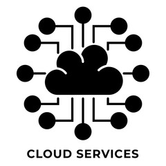 SINGLE ICON CLOUD SERVICE, ICON GLYPH STYLE