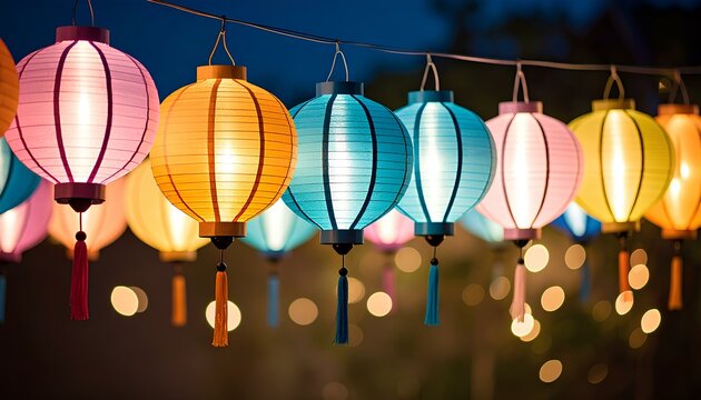 chinese lantern festival in the night