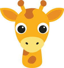 Fototapeta premium flat-vector-of-a-cute-giraffe-face-silhouette-with (2)_processed.eps