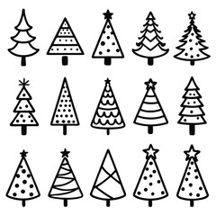 A Collection of christmas icons set
