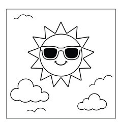 Cute Summer coloring page for kids