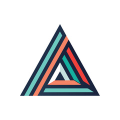 Abstract Triangle Logo Design with Clean Modern Lines, Geometric Shape, Minimalist Business Branding Icon