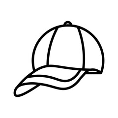 Baseball hat sketch icon on white background