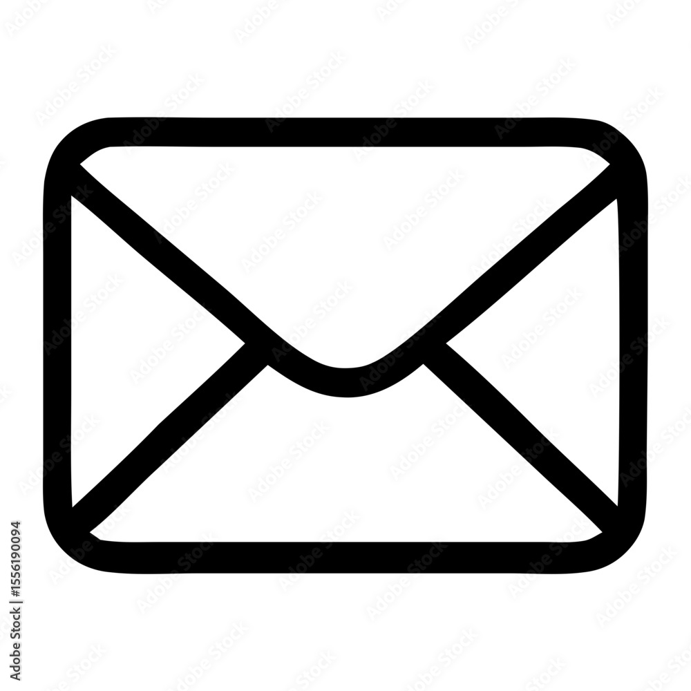 Poster minimalist line envelope message communication design icon graphic element