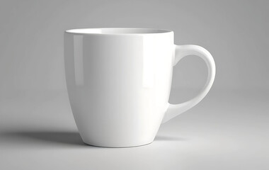 3d illustration of realistic classic white cup