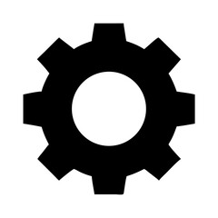 Metal industrial gear and cogwheel vector illustration