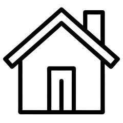 A white background highlights a 3D house icon on a metallic internet button, representing a web design symbol for real estate and home property