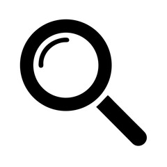 Vector magnifying glass icon for search and zoom