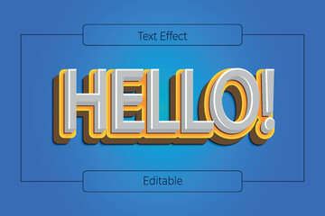 Text effect vector design template