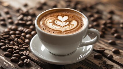 Indulge in the Art of Coffee Latte Art and Roasted Beans