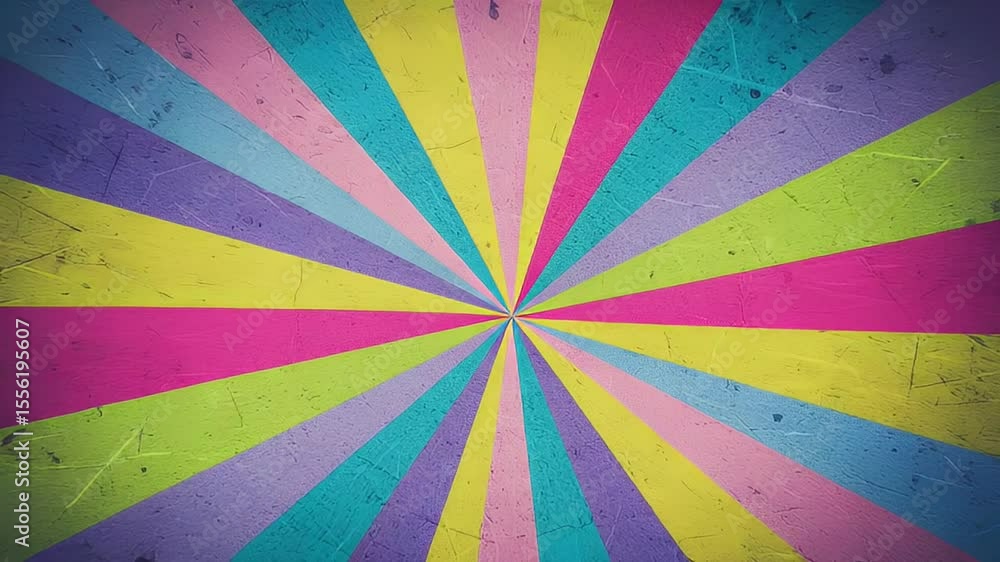 Aufkleber colorful starburst pattern abstract design against textured background with radial lines