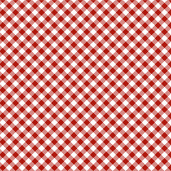 Gingham cross seamless pattern with red and white color, checkerboard background, square, tablecloth, book cover, Vector illustration