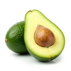 Fresh Ripe Avocado Isolated on Transparent Background – High-Resolution Healthy Fruit Image