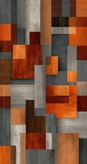 Abstract wood block pattern