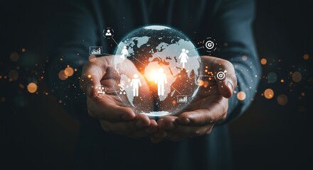 Global business network connecting people and opportunities with data insights