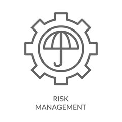 Risk Management Icon Line Style. Design Vector Illustration