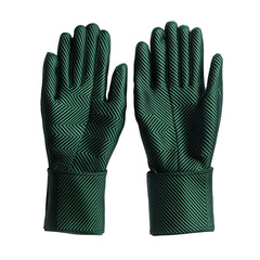 green plastic protective gloves
