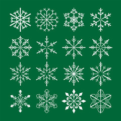 Winter Snowflake Illustration Set