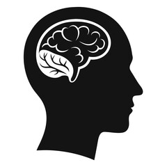 human head with brain