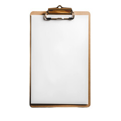 blank clipboard with blank paper