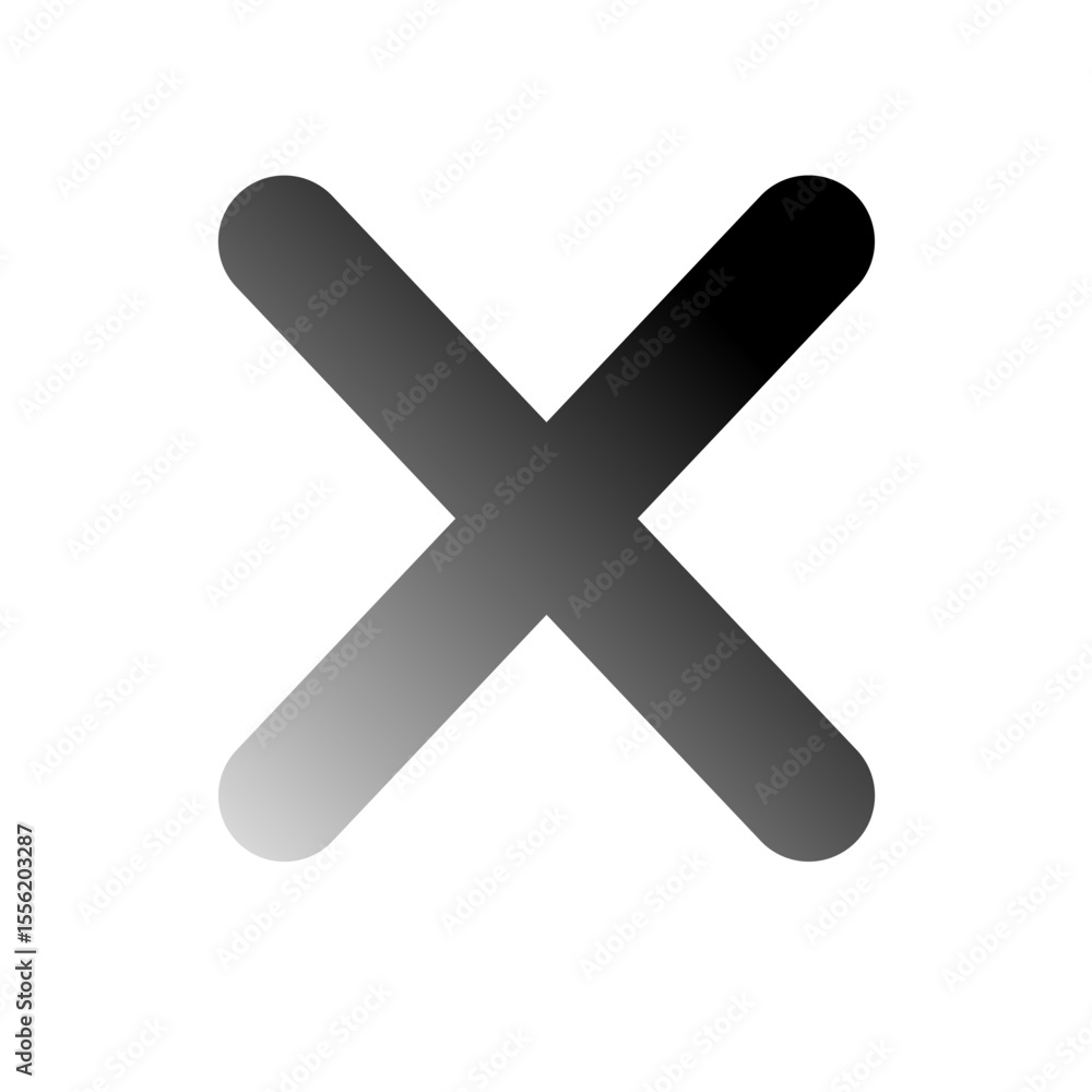 Poster close icon gradient simple flat web navigation sign.