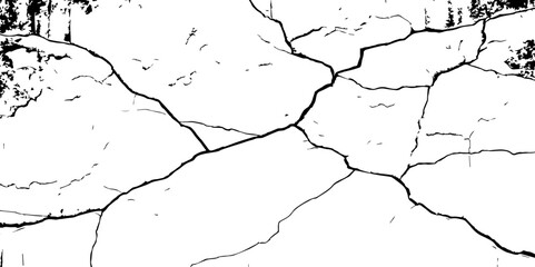 Cracked wall texture grunge background. Earthquake effect. Vector illustration-Old cracked texture set isolated. Dry land crack texture for overlay.


