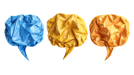 Colorful speech bubbles communication concept conversation balloons idea design on transparent background