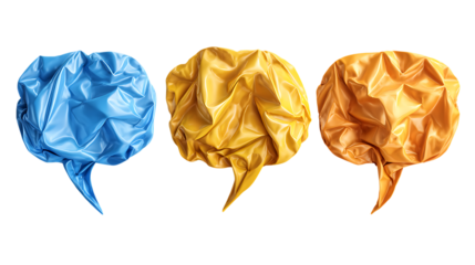Colorful speech bubbles communication concept conversation balloons idea design on transparent background