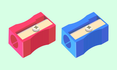 Colorful Pencil Sharpener Illustration