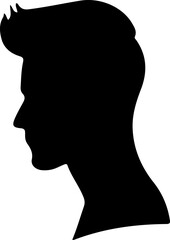 Man Hairstyle Silhouette Vector Art, Modern Male Hair Silhouette Vector, Stylish Man Haircut Silhouette Design, Vector Art of Men’s Hair Silhouettes, Short Hair Male Silhouette Vector, Classic Haircut