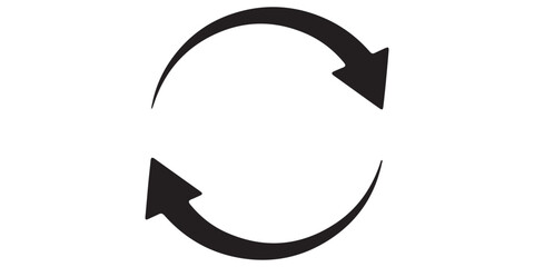 Circle arrow icon set. Symbol of reload, refresh, loading, recycle and repeat. Interconnecting round arrow vector icons set. Circle arrow icon set