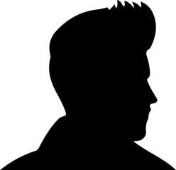 Man Hairstyle Silhouette Vector Art, Modern Male Hair Silhouette Vector, Stylish Man Haircut Silhouette Design, Vector Art of Men’s Hair Silhouettes, Short Hair Male Silhouette Vector, Classic Haircut