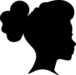 Woman Hairstyle Silhouette Vector, Female Hair Silhouette Design, Woman Haircut Vector Art, Stylish Woman Hair Outline, Beauty Hair Silhouette Art, Woman Hair Profile Vector, Elegant Hair Silhouette D