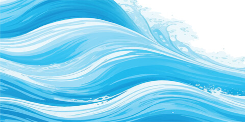 Elegant Light Blue and White Watercolor Ocean Layers with Airy Mist and Soft Brush Details for Relaxed Beach-Themed Designs. Dreamy Blue and White Abstract Watercolor Sea Layers for Seaside Designs