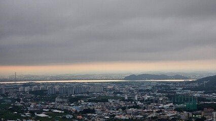 clouds over the city