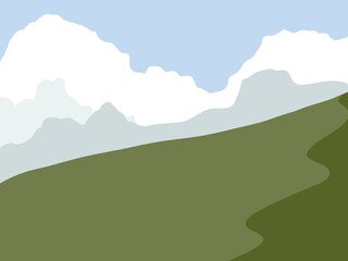 landscape with mountains