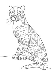 vector illustration of a tiger